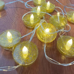 2023 Temple Diwali India Tea Candle Lights Fairy Divas Diya Ramadan Muslim Eid al Fitr Holiday Decoration Led String Lights