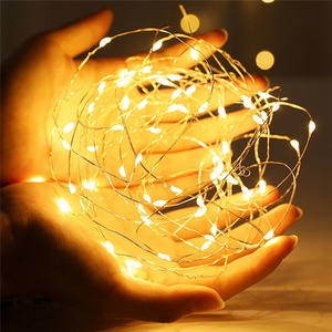 Hot Sale Ambiance Light String for Christmas Tree Decoration Copper Wire LED Emitted Colorful Flower Gift