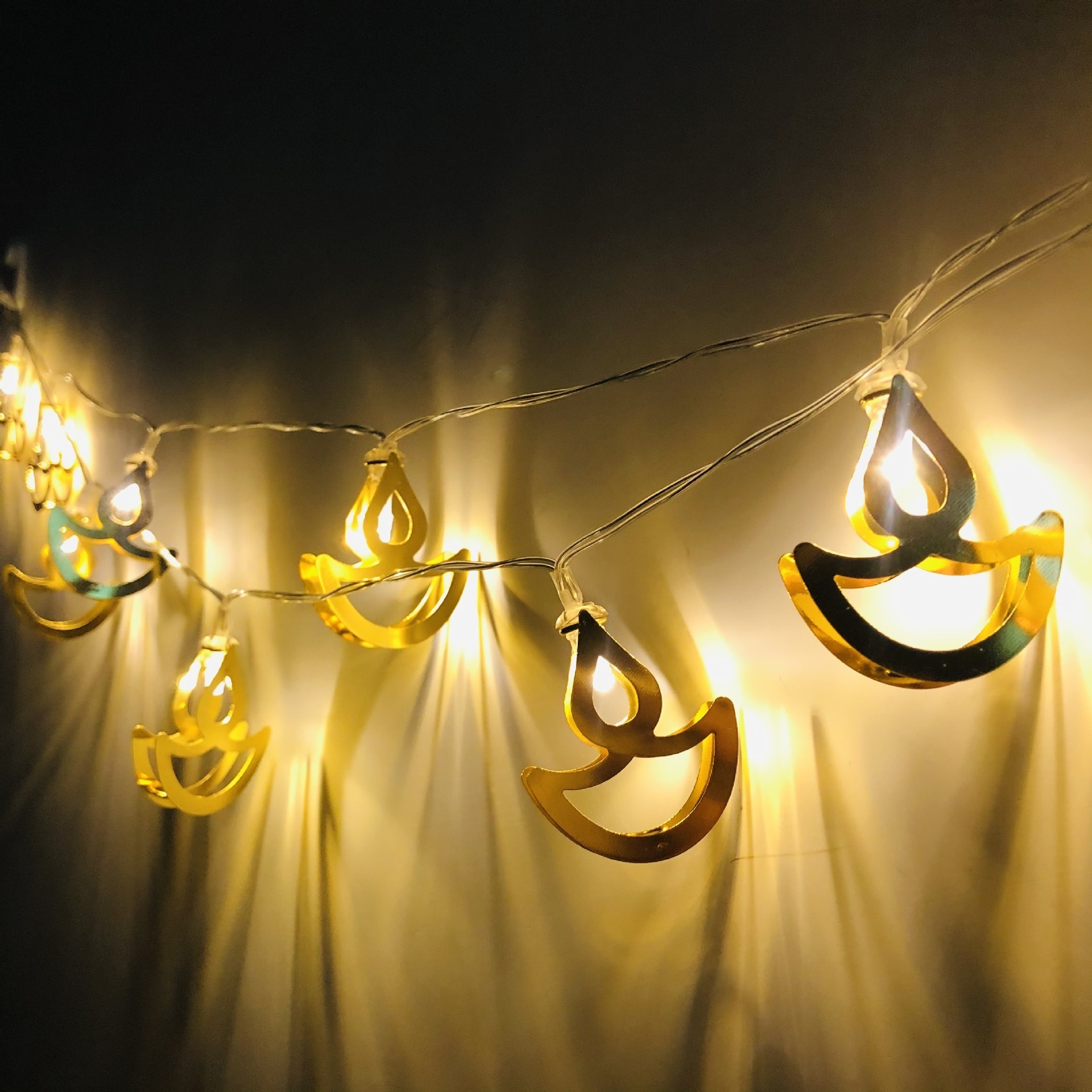 Diwali India Fairy Divas Diya Ramadan Muslim Eid Garden Party Holiday Decoration Window Led Curtain Boat ferry String Lights