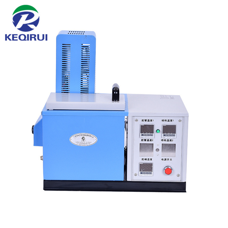 Desktop hot melt glue for edge banding machine, hotmelt cardboard box gluing and folding machine