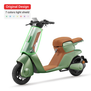 Woman girl green ebike motorcycle battery electric scooty electric city bike for adult