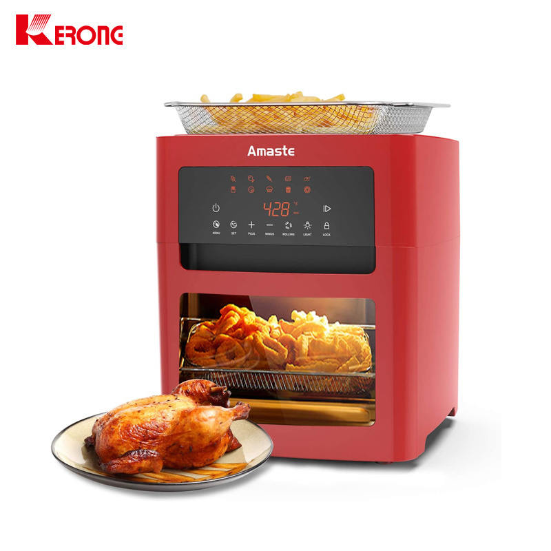 KRON 15L Digital Oil Free Freidora de aire  Air Frier Red Color Air Fryer Oven 2021 New Design Without Oil