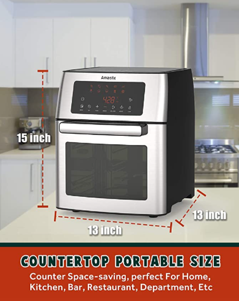 9 in 1 Cheap Prices Wholesale Air Fryer Toaster Oven 1500W White Air Fryer Oven With Digital Touch Screen