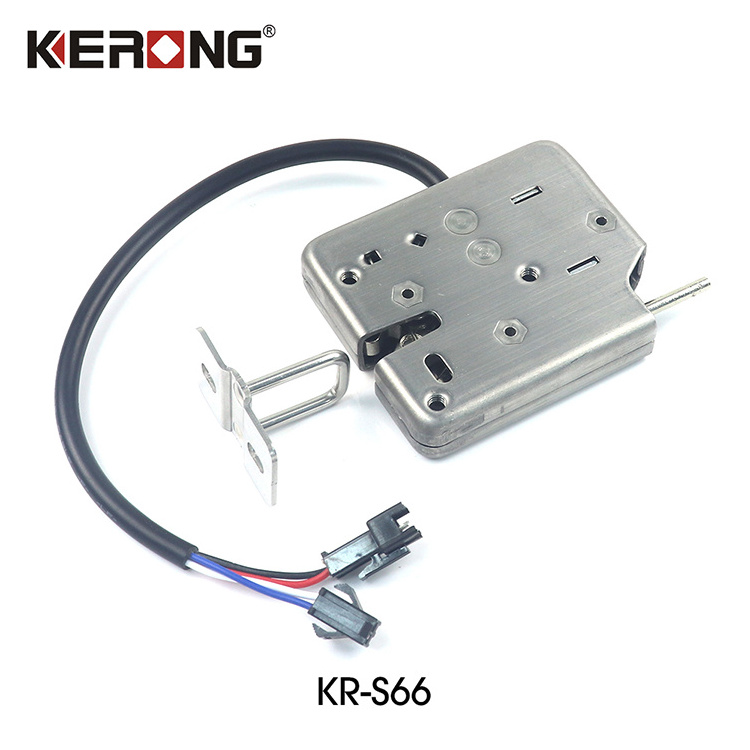 KERONG 12V /24V Small Metal Electric Cabinet Locks Electronic Rotary Push-to-Close Latch