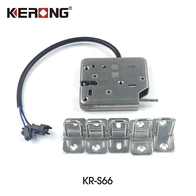 KERONG 12V /24V Small Metal Electric Cabinet Locks Electronic Rotary Push-to-Close Latch