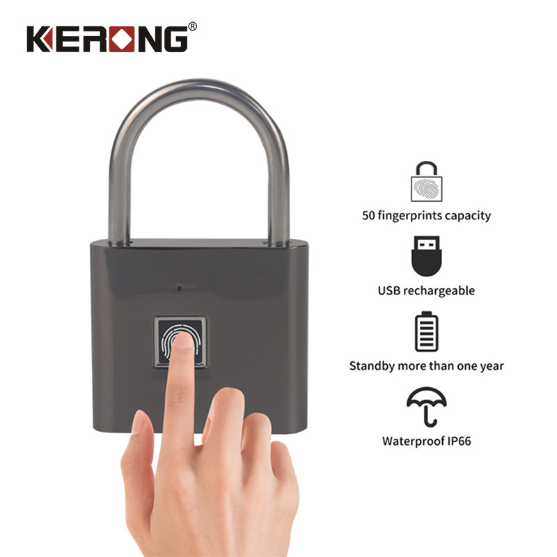 Metal Intelligent Security Digital Keyless Door Lock Fingerprint Smart Padlock