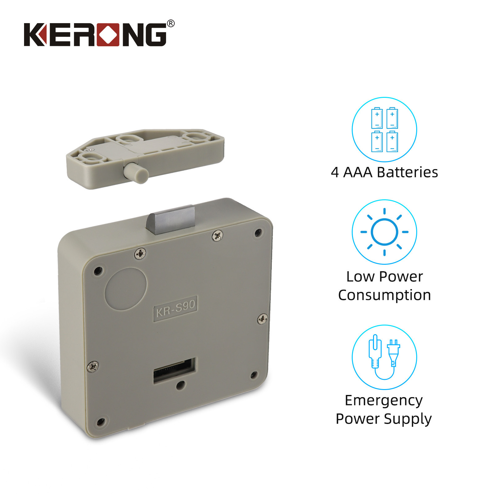 KERONG Smart RFID Electronic Sauna Cabinet Lock Keyless APP Remote Control Invisible Lock