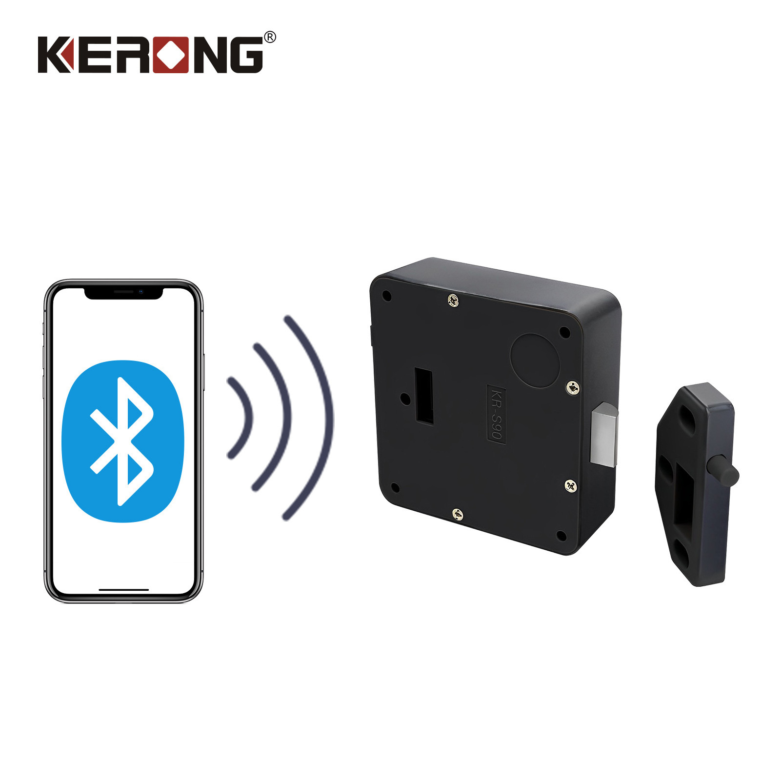 KERONG Smart RFID Electronic Sauna Cabinet Lock Keyless APP Remote Control Invisible Lock