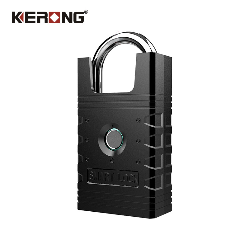 KERONG High Security Waterproof Outdoor Travel Biometric Fingerprint Padlock Electronic Smart Pad Locks