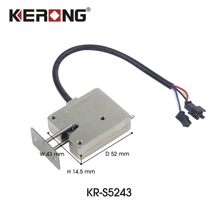 KERONG 12v 24v Mini Zinc Alloy Electronic Latch System Control Electromagnetic Lock For Small Lockers