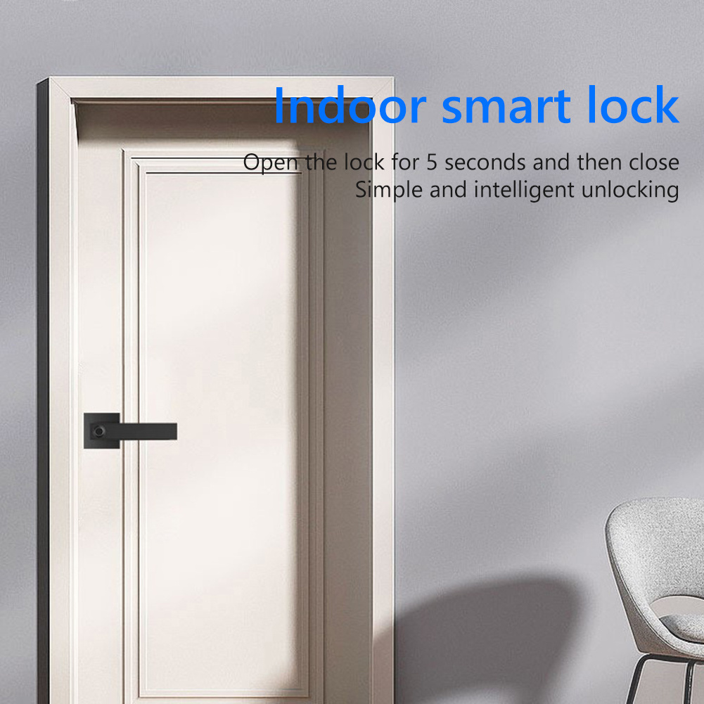 Electric Smart Security Biometric Fingerprint Door Lock Key Door Handle With Lock