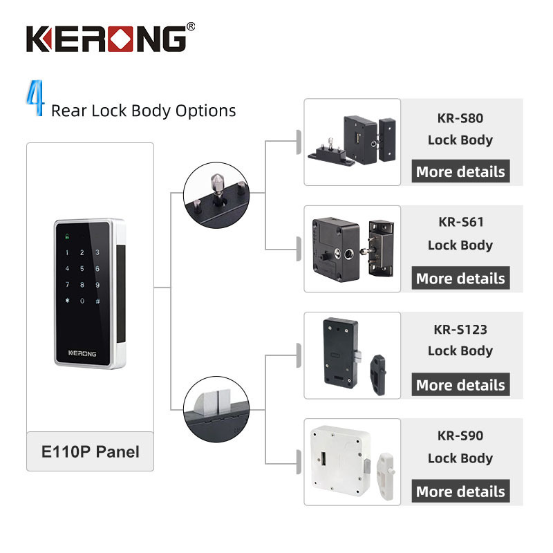 KERONG August Digital Wardrobe Password Lock Intelligent Keyless Mailbox Cabinet Drawer Lock