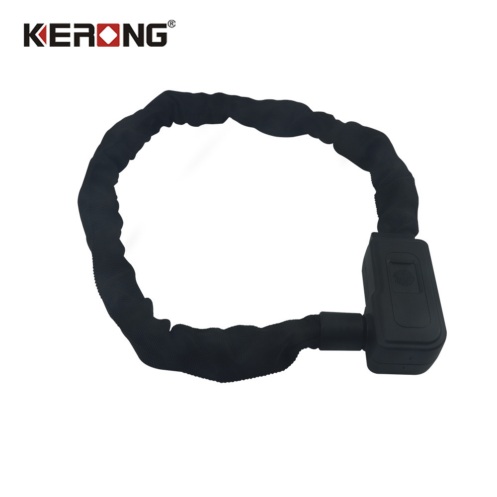 Electric Combination Mountain Bike Steel Rope Security Fingerprint Biometrics Keyless Chain Lock