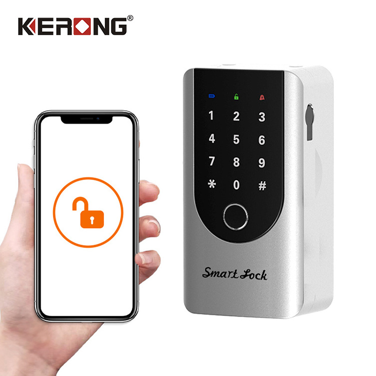 KERONG Digital Password Keybox Outdoor Portable Biometric Fingerprint Smart Electronic Locks Box