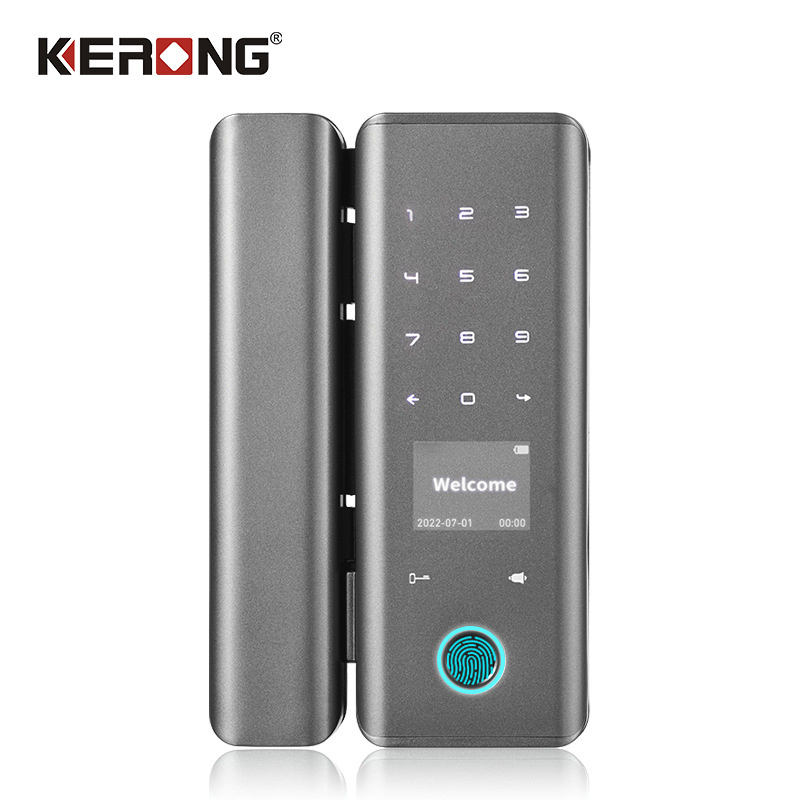 Smart Glass Entry Door Locks Fingerprint Keyless Card Sliding Glass Door Lock