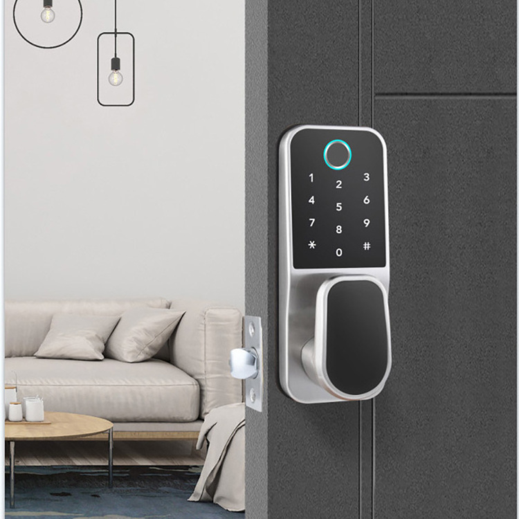 Intelligent Electronic Security Gate Keypad Deadbolt Lock Digital Fingerprint Automatic Door Lock