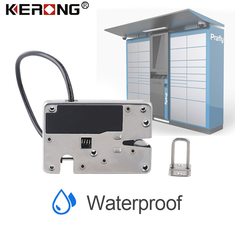 KERONG 430 Stainless Steel Hidden Waterproof Solenoid Lock For Metal Deposit Boxes