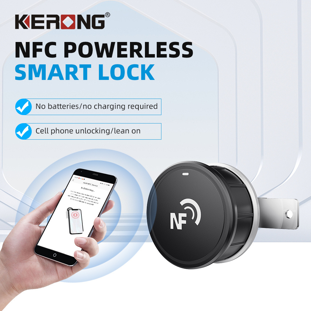 KERONG Battery-free Lock Manufacturer High Security APP NFC Cam Locks  for Office Cabinets