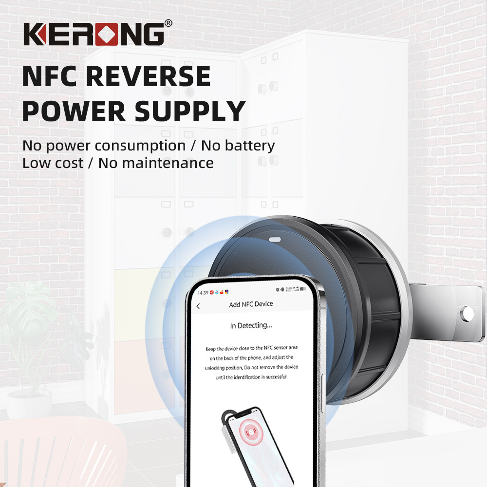 KERONG Battery-free Lock Manufacturer High Security APP NFC Cam Locks  for Office Cabinets