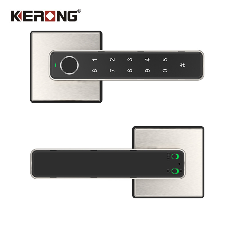 KERONG Modern Zinc Alloy Bedroom Electric Wooden Door Smart Door Lock Handle Lock