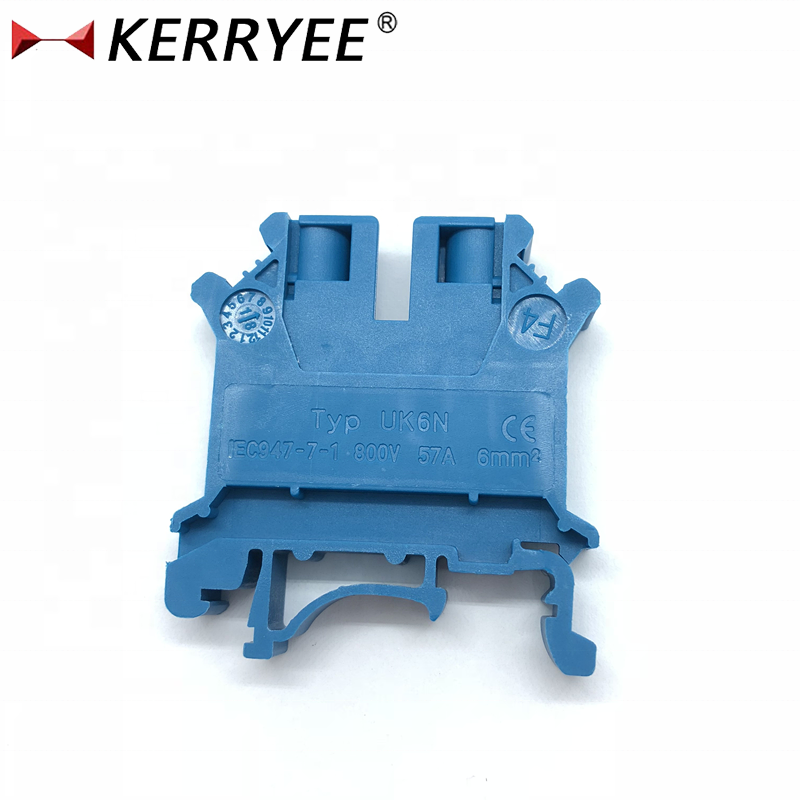 6mm2 power din rail UK6N blue terminal block