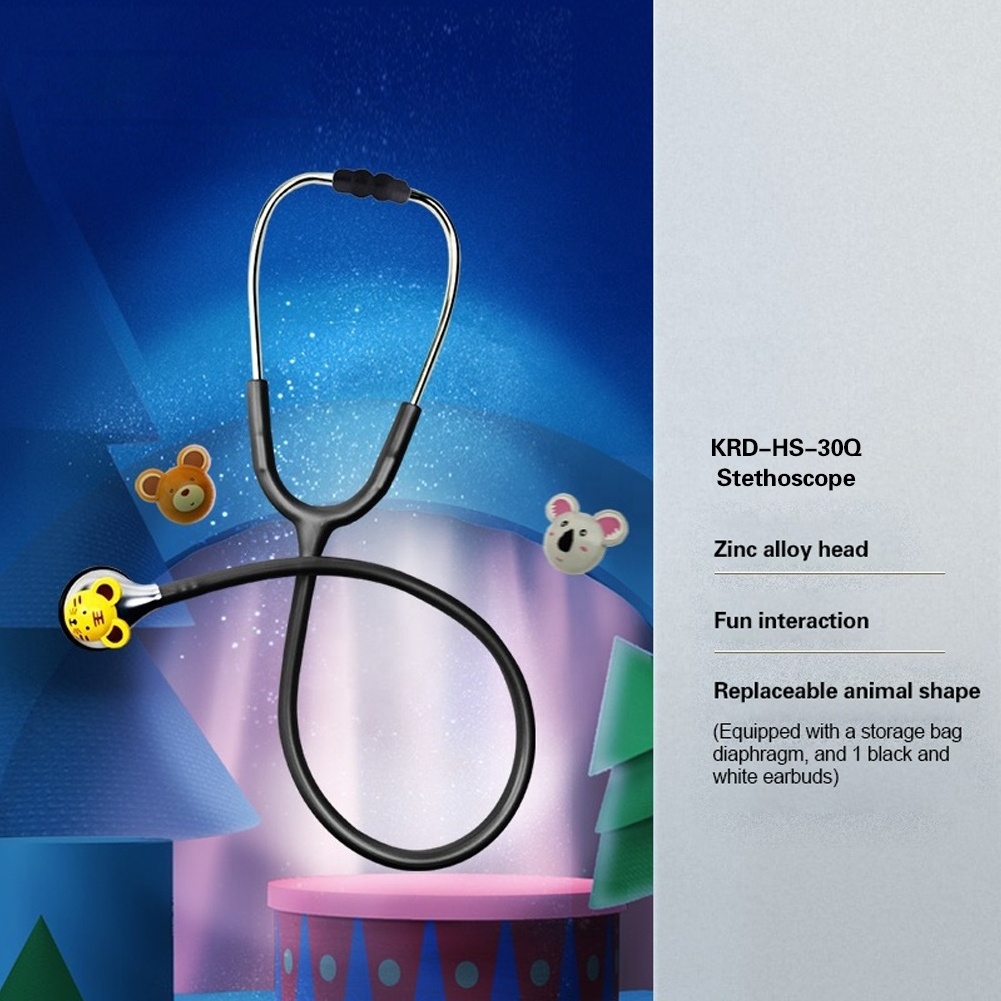 Pediatrician Preferred High Quality Dual Head Stethoscope Cartoon Stethoscope Cardiology Medical Stethoscope PVC Ce Manual KRD