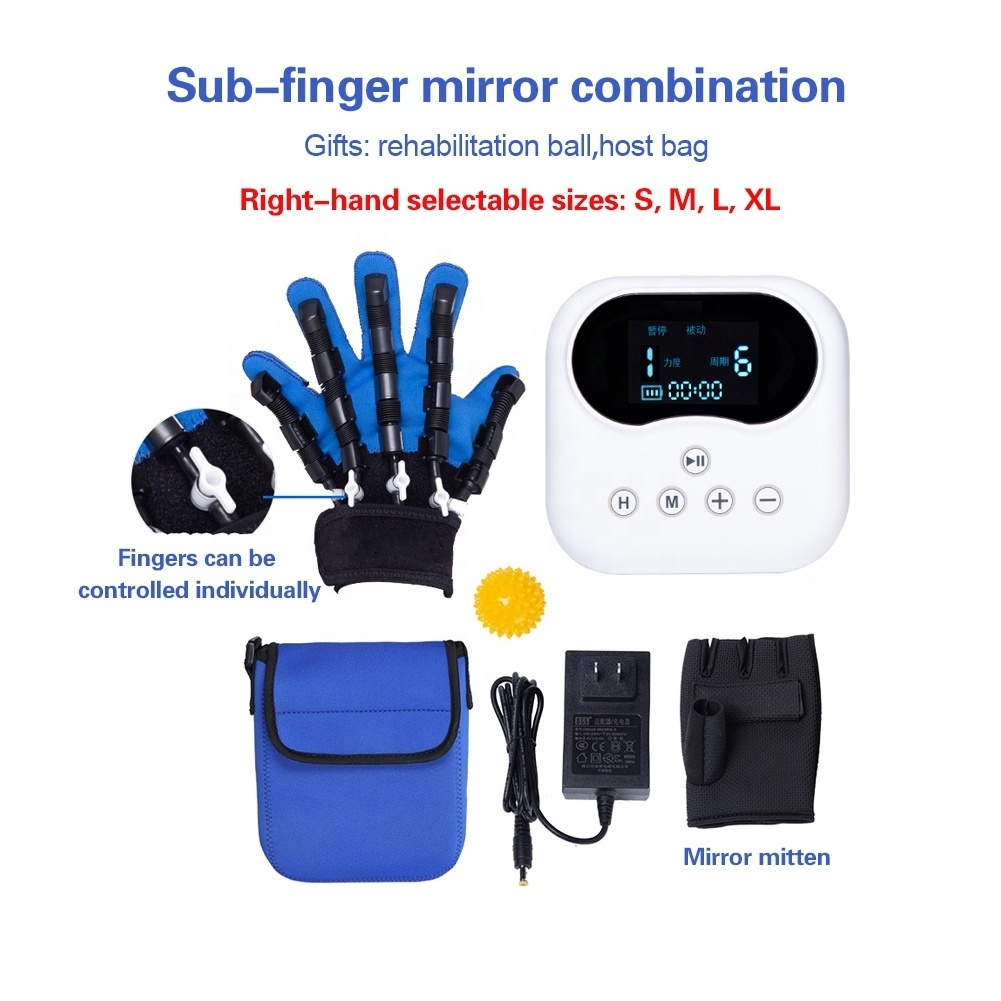 Sub-finger mirror combination Physiotherapy Electric Rehabilitation Robotic Hand mittens Machine