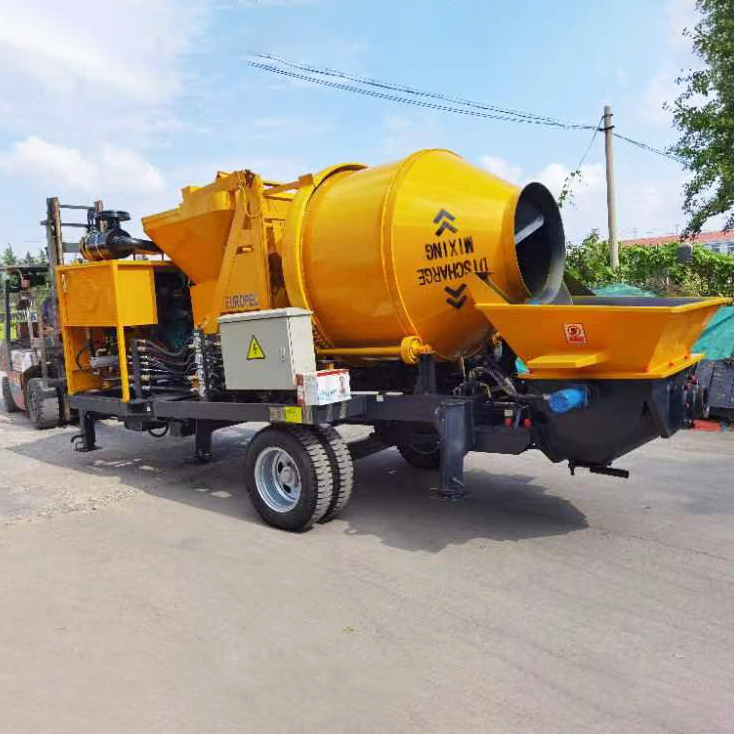 Diesel/ Electric Trailer Concrete Pump Machine For Sale Price DieSel Concrete Pump Small Concrete Mixer Truck And Pump