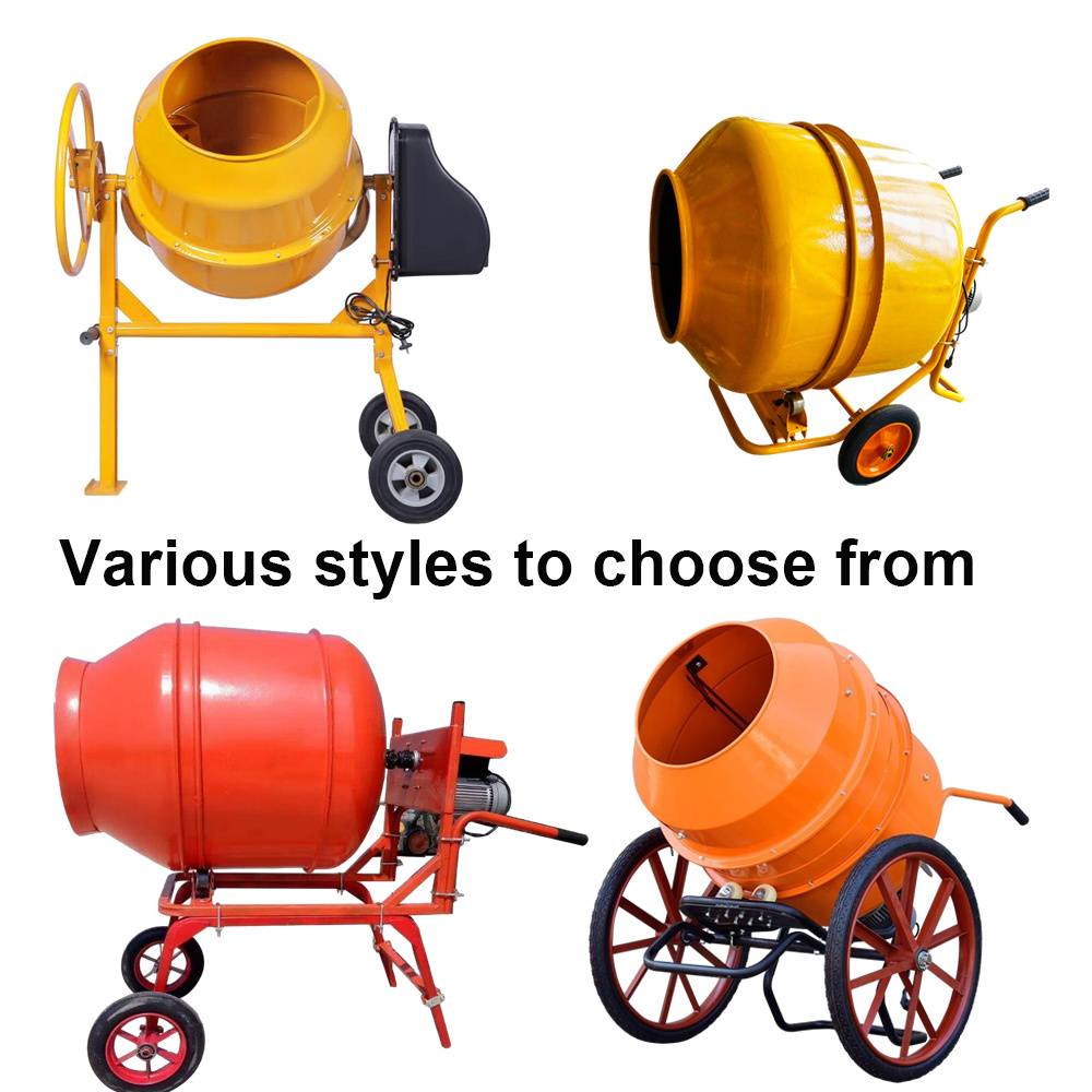 Factory Mini 280L 320L 350L 400L Portable Mobile Diesel Concrete Mixer tilting drum with wheels