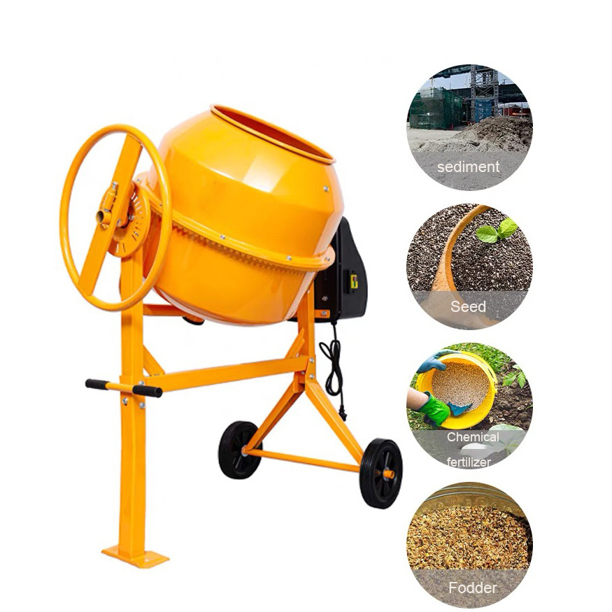 Factory Mini 280L 320L 350L 400L Portable Mobile Diesel Concrete Mixer tilting drum with wheels