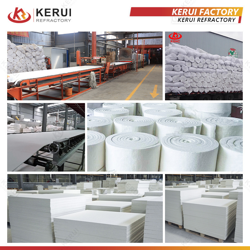 KERUI Insulation Material Fireproof Insulating Ceramic Fiber Wool Blankets For Industrial Kiln Wall Linings