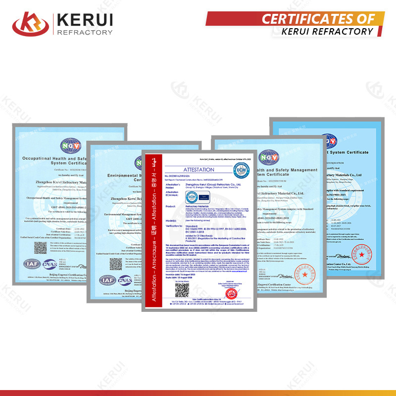 KERUI More Than 1800 Degree Refractory Bricks Comply With National Standards High Alumina Bricks