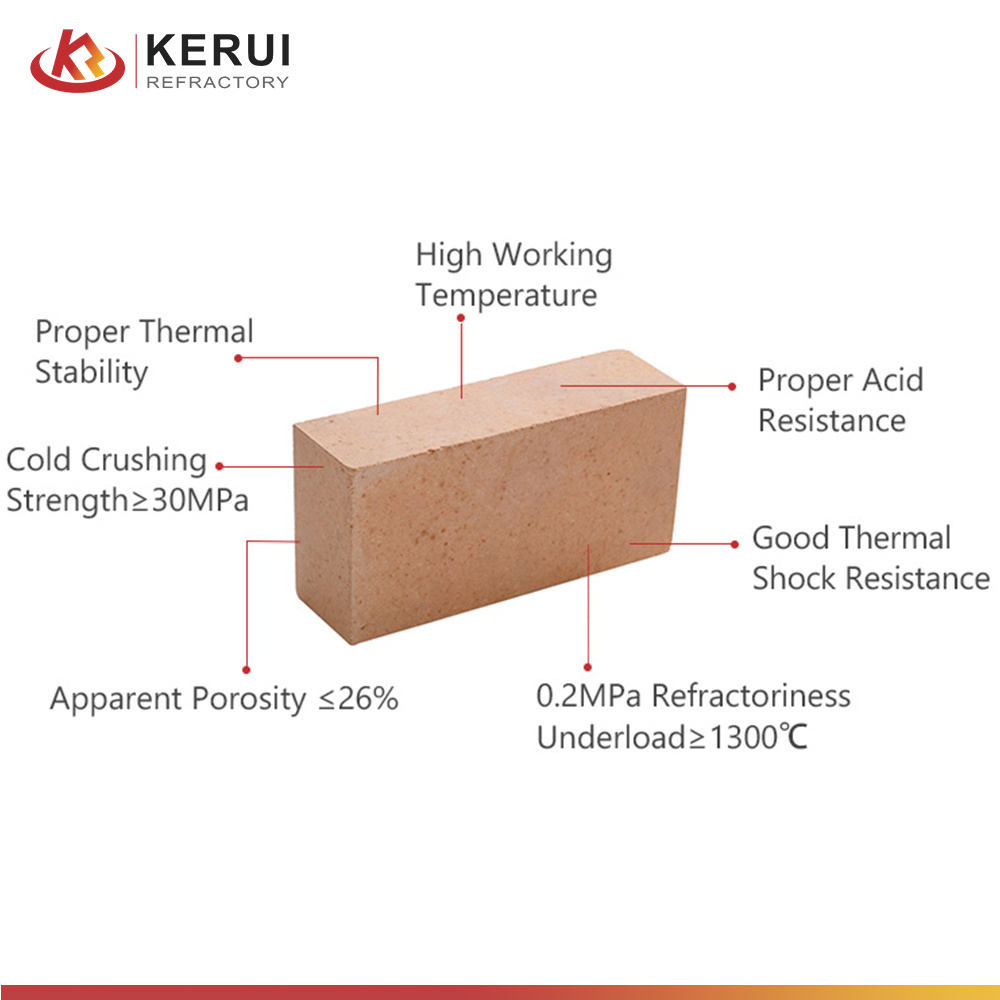 KERUI High Refractory Fire Clay Bricks For Carbon Roasting Furnace