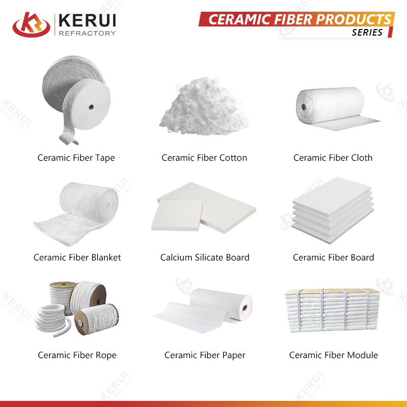 KERUI Insulation Material Fireproof Insulating Ceramic Fiber Wool Blankets For Industrial Kiln Wall Linings