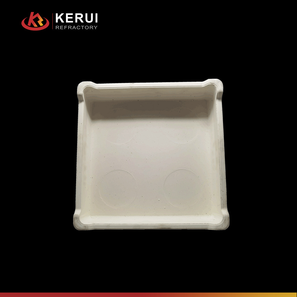 KERUI 1700C High Temperature Sintered Kiln Corundum Mullite Sagger Ceramic Boat Crucible Saggar For Lnmc Calcination