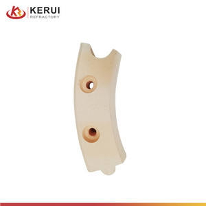 KERUI Best Price Refractory Fire Clay Wedge Chamotte Dome Clay Fire Bricks For Induction Furnaces