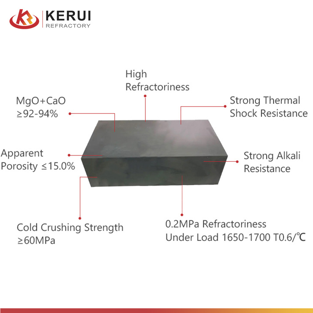 KERUI Wedge Kaolin Mgo K23 K30 Fire Brick Fired Refractory Dolomite Magnesia Brick For Tunnel Kiln