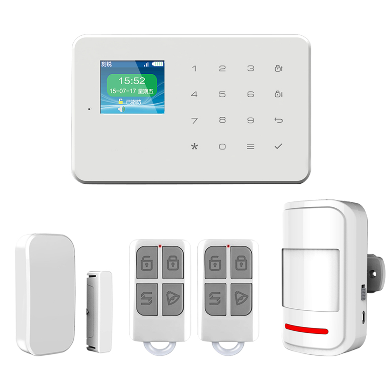 Kerui Tuya Smart App remote control Alexa Google Home Alarm System GSM/GPRS/WiFi/2G 100 detectors 100 remote controls