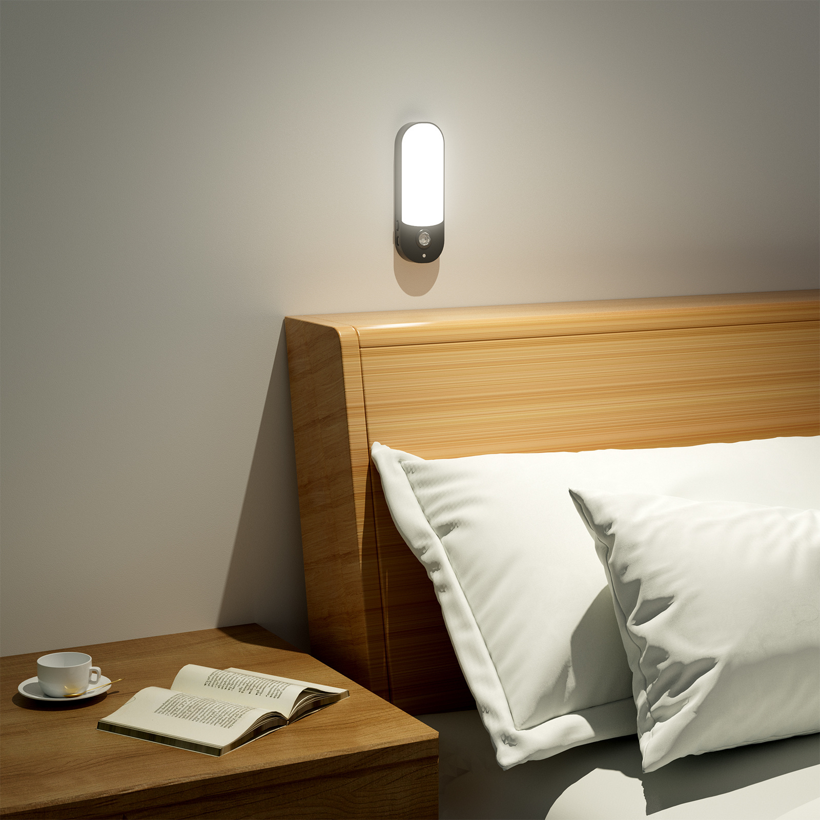 Hot Selling LED Night Light Wireless Rechargeable Motion Sensor Light Bed Lamp