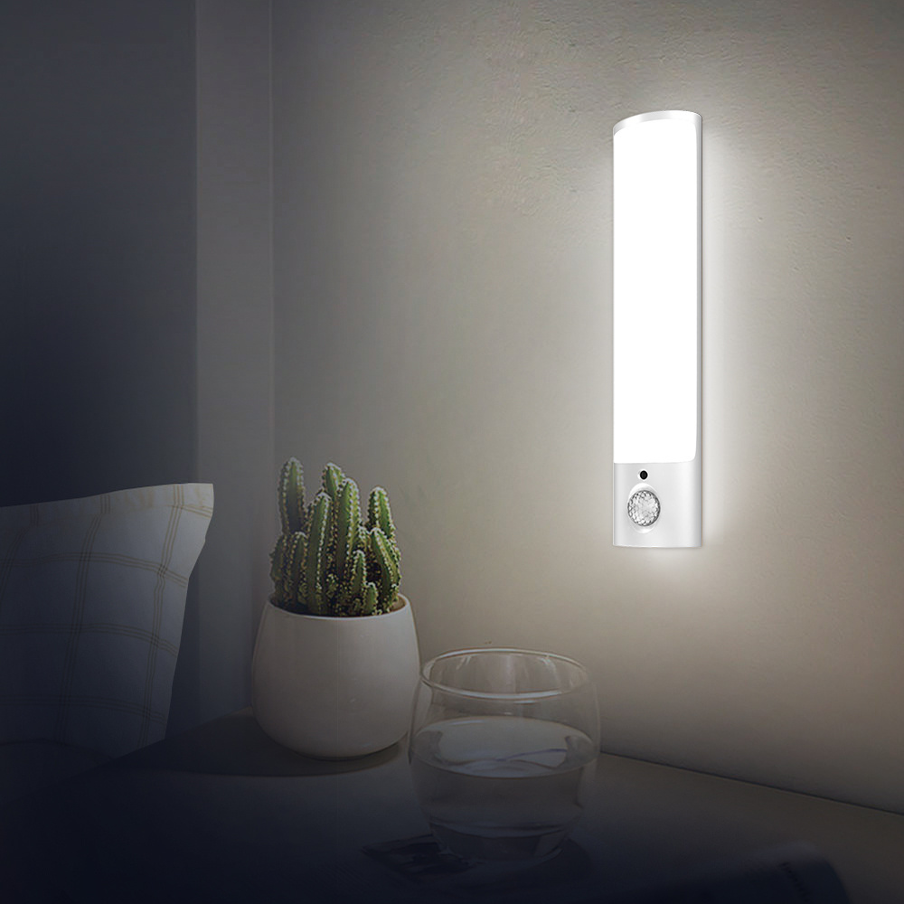 Smart Rechargeable Battery Powered Motion Sensing LED Night Light for Home Bedroom Corridor