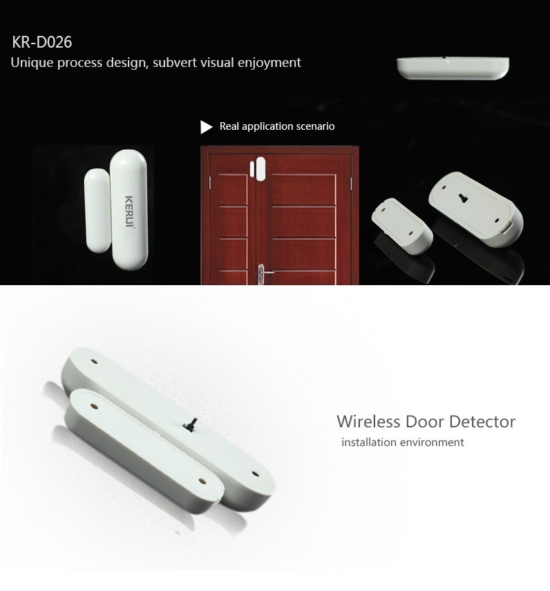 Factory Price Anti theft Window Door Security Wireless Door Sensor For 433MHZ Home Alarm Kit