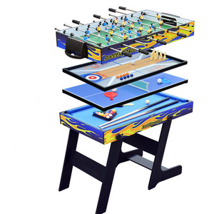 Wholesale mini Folding multifunction tennis billiards entertainment soccer 5 in 1 game tables