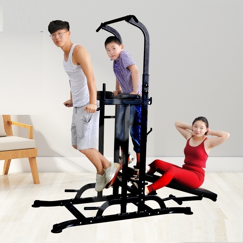 HOT Multi Station Home Gym Strength Exercise Machine Folding Pull Up Bar Power Tower With bench Gym Fitness Equipment