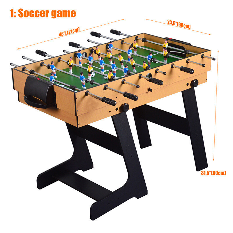 Wholesale mini Folding multifunction tennis billiards entertainment soccer 5 in 1 game tables