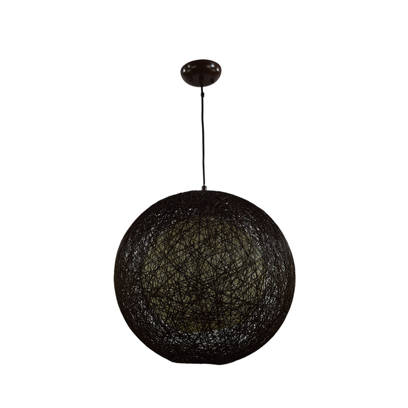 Chinese Lantern Twine Restaurant Home Decorative Lamp ball black drop form  hanging lumiere pendant light