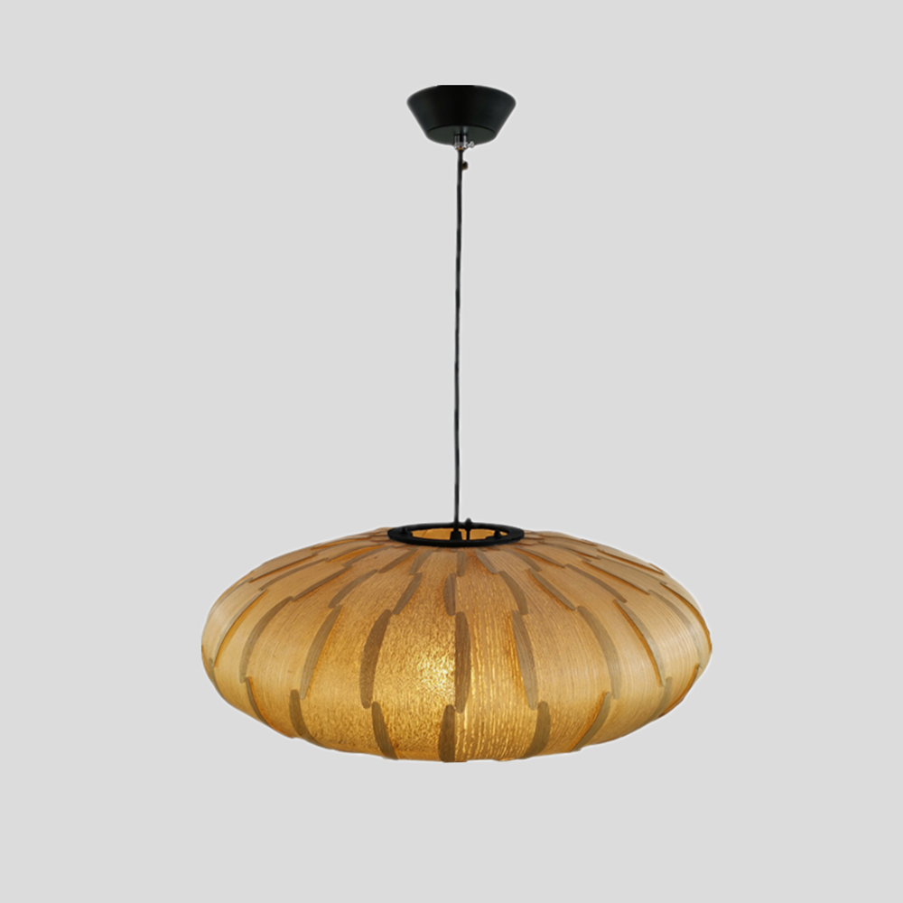 New Decorative Light Indoor Modern Pendant Lamp Wooden Chandelier Lighting Wood Veneer Lamp