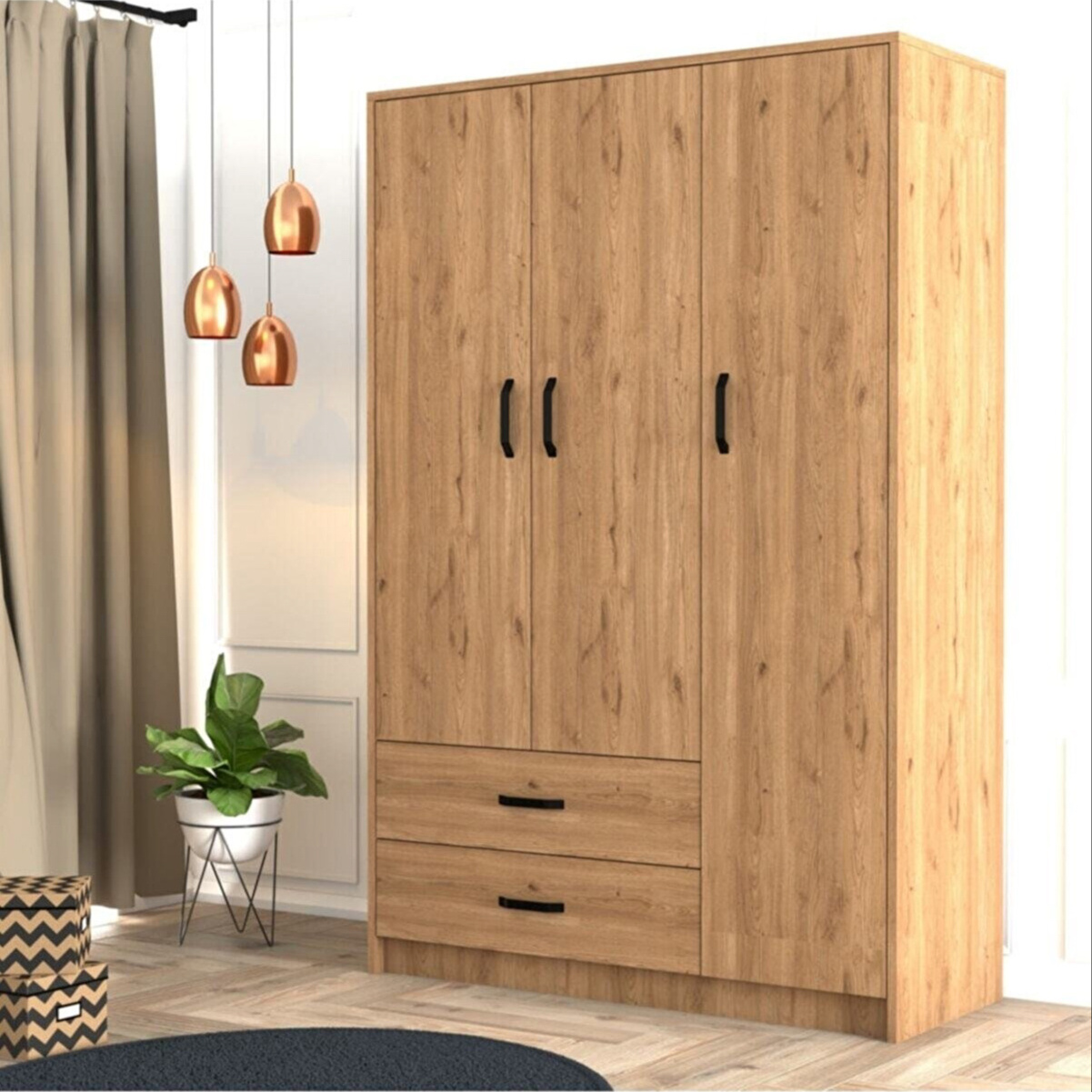 Afossa Wooden Wardrobe from Turkey Bedroom Wardrobe Modern Bedroom Furniture Wardrobe Organizer for Clothes