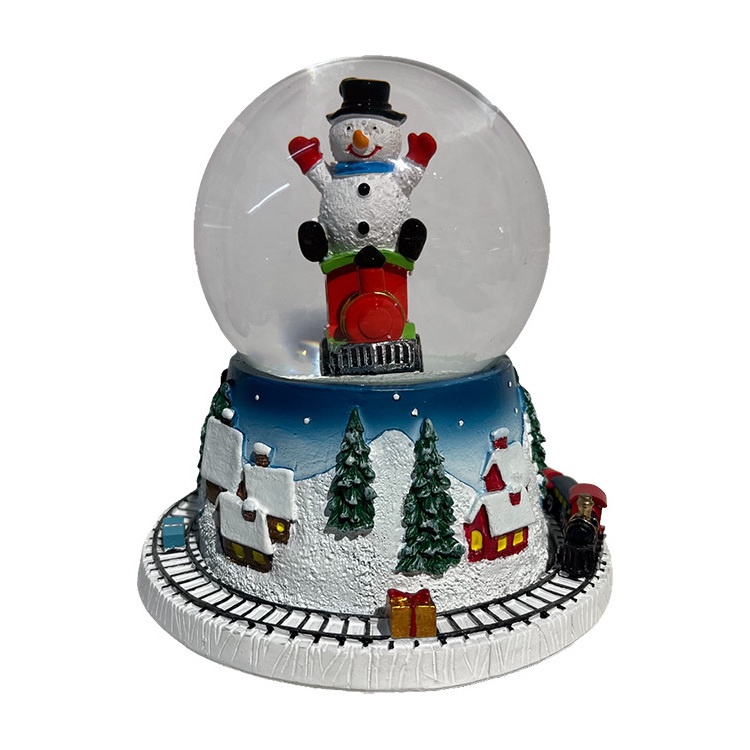 Home Ornament Resin Christmas decoration Souvenir Gift Snowman glass Water Snow Globe