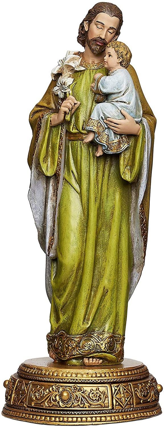 custom resin home outdoor decoration catholic religious figurine novelty polyresin st. joseph child baby jesus statue