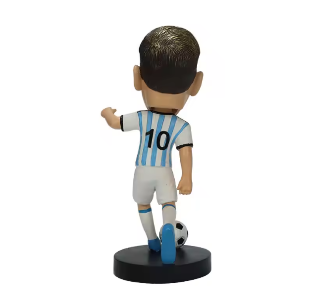 Custom Resin bobblehead souvenirs Shake Head Car Ornaments soccer football Player messi bobble head toy figures